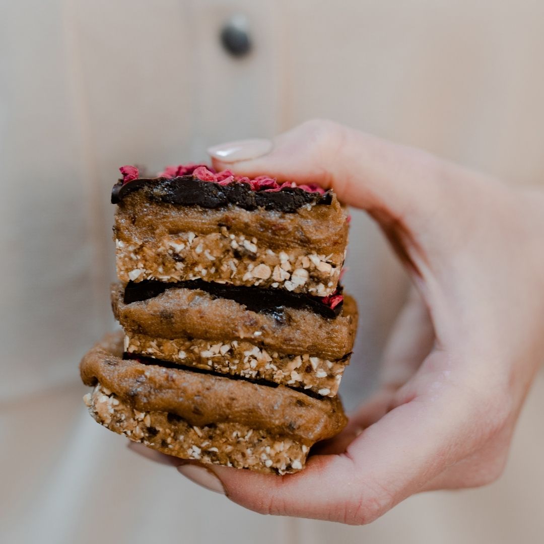 No-Bake Tahini Salted Caramel Slice