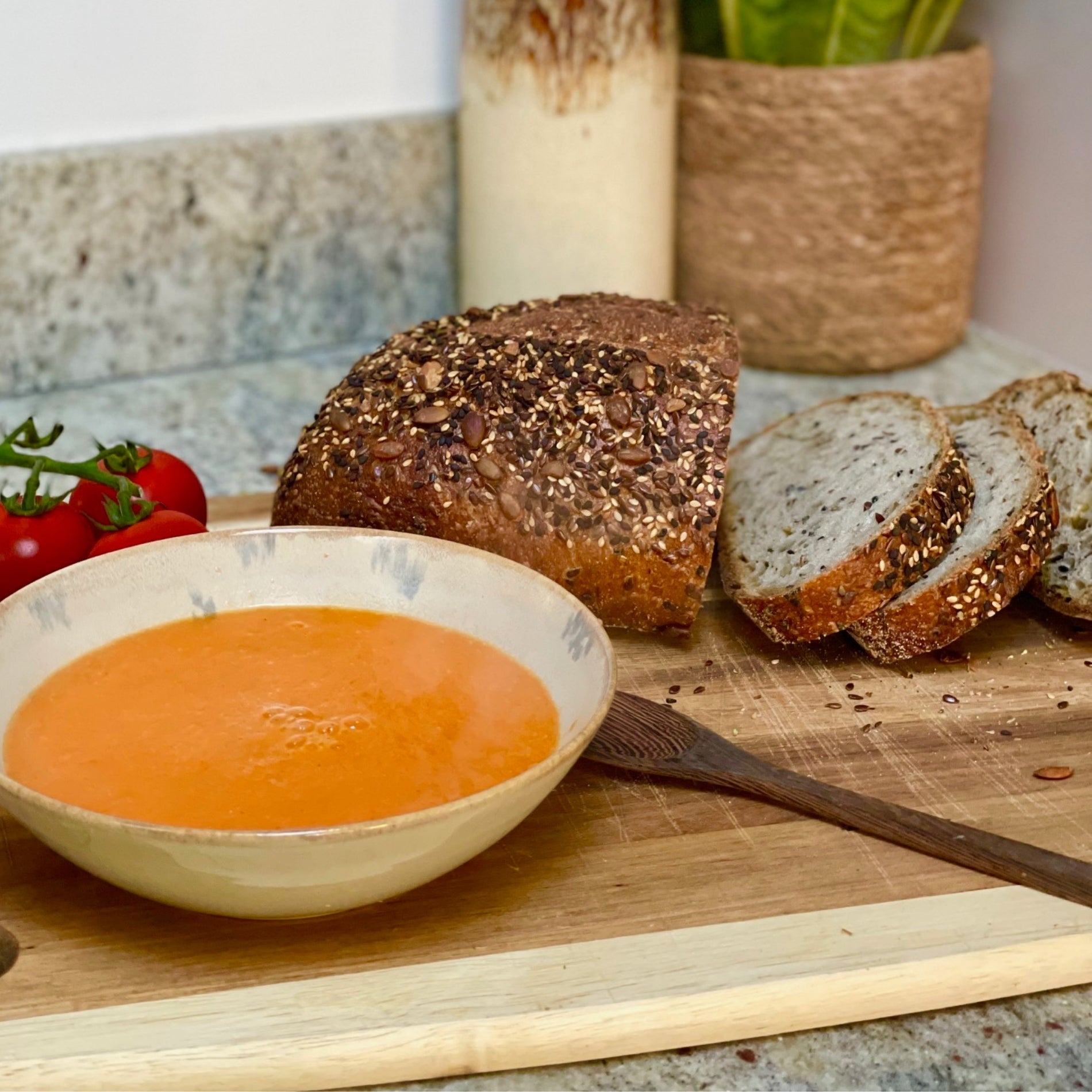 Slow Roasted Tomato + Pepper Soup