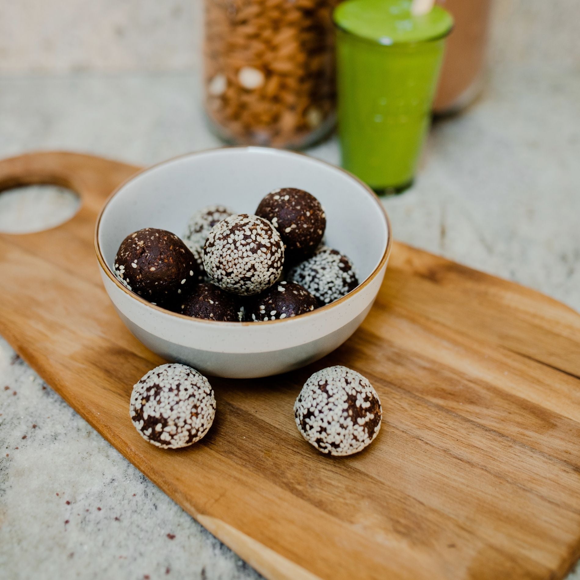 Cacao Tahini Energy Balls
